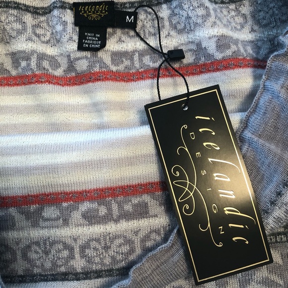 ICELANDIC DESIGN Chloe Knit Wool Mini Skirt Gray Size M NWT - Picture 4 of 5